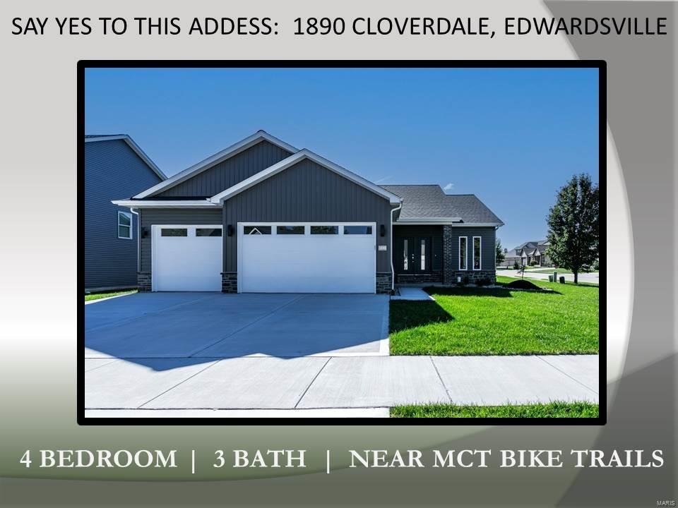 4 Bedroom, 2,531 sq. feet 1890 CLOVERDALE DR.  Edwardsville, IL