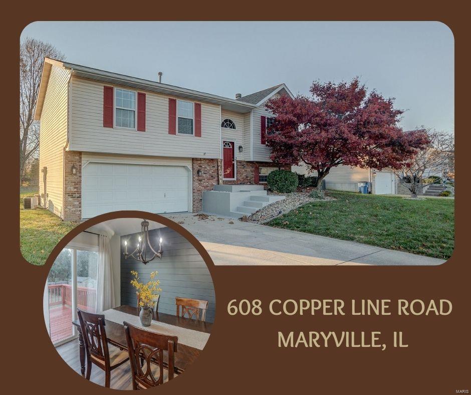 3 Bedroom, 1,586 sq. feet 608 Copper Line Road Maryville, IL